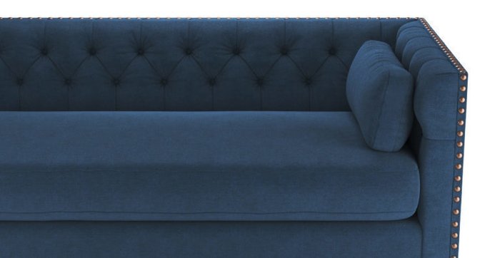 Трехместный диван Chesterfield Florence синий - лучшие Прямые диваны в INMYROOM