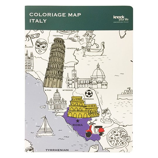 Карта-раскраска 'Coloriage' (разные дизайны) / Italy