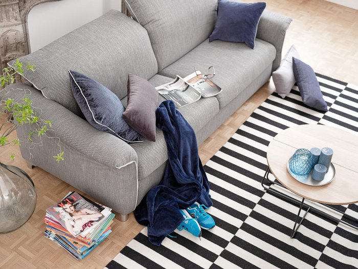 Прямой диван Galaxio серого цвета - купить Прямые диваны по цене 214508.0