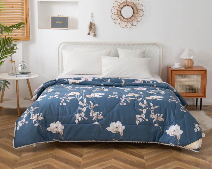 Одеяло Долли 200х220 синего цвета - лучшие Одеяла в INMYROOM