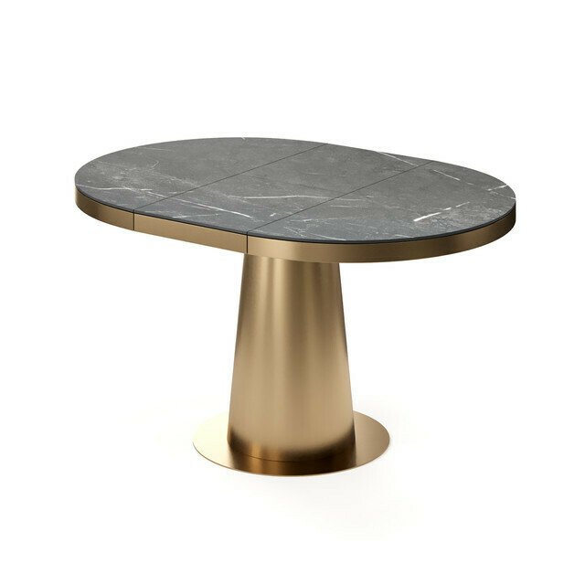 Раздвижной обеденный стол Мирах M черно-золотого цвета - купить Обеденные столы по цене 170940.0