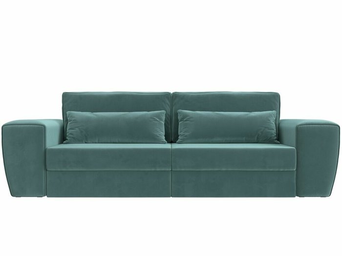 Прямой диван-кровать Лига 008 бирюзового цвета - купить Прямые диваны по цене 62999.0