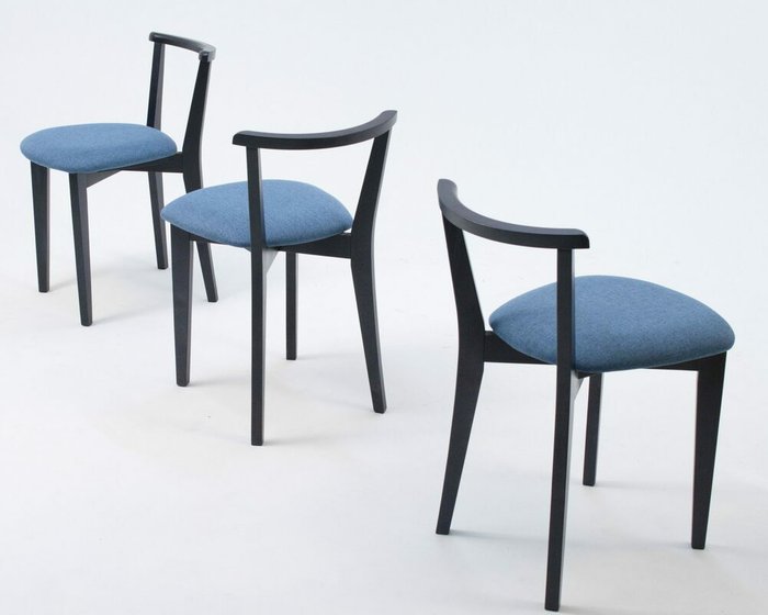 Стул Франк ПМ сине-черного цвета - купить Обеденные стулья по цене 6490.0
