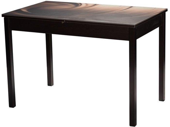 Стол раздвижной Бристоль с принтом из закаленного стекла с цветом Шоколад/орех - купить Обеденные столы по цене 20906.0