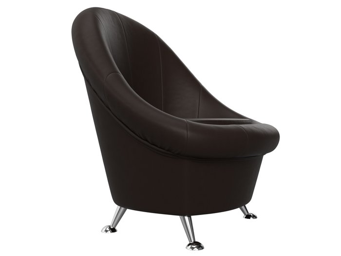 Кресло Амелия коричневого цвета (экокожа) - лучшие Интерьерные кресла в INMYROOM