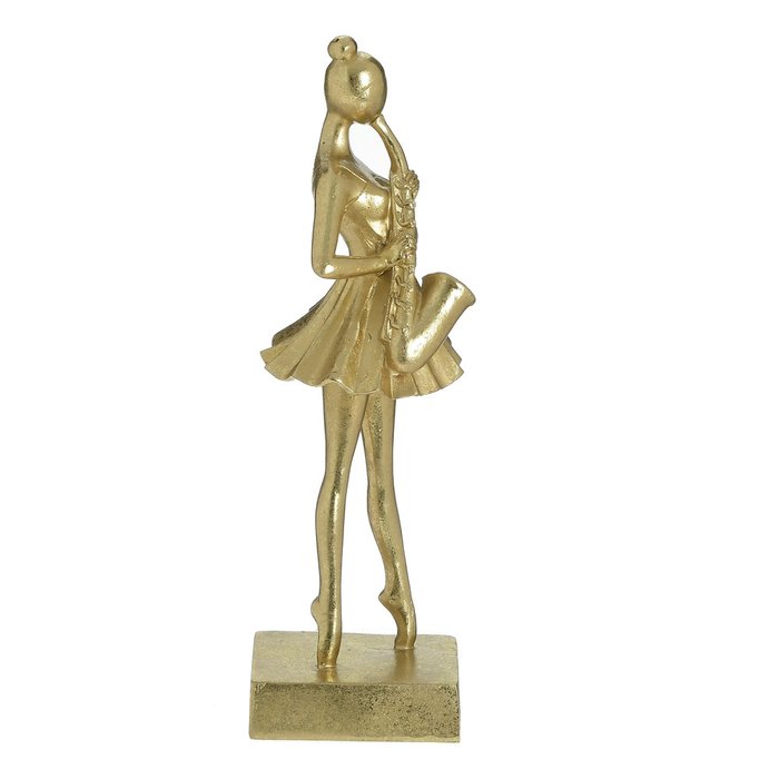 Декор настольный Музыкант золотого цвета - купить Фигуры и статуэтки по цене 3640.0