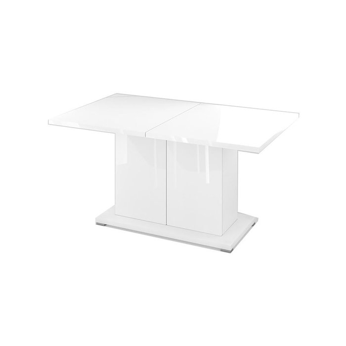 Обеденный стол Сахара раздвижной с фасадом покрытым белым лаком