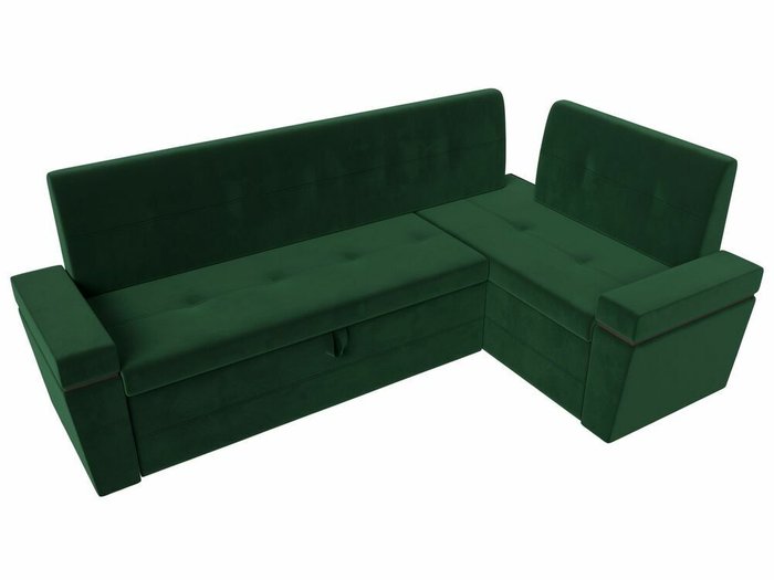 Угловой диван-кровать Деметра зеленого цвета правый угол - лучшие Угловые диваны в INMYROOM