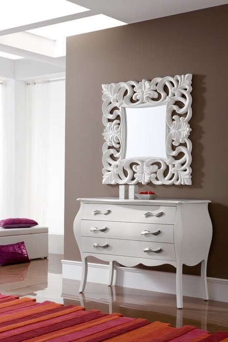 Зеркало  белое DUPEN  - купить Настенные зеркала по цене 17321.0