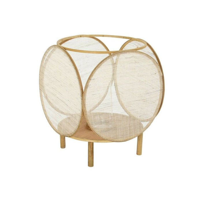 Фонарь DKD Home Decor Стеклянный Натуральный Коричневый Бамбук Восточный 42 x 42 x 55 cm