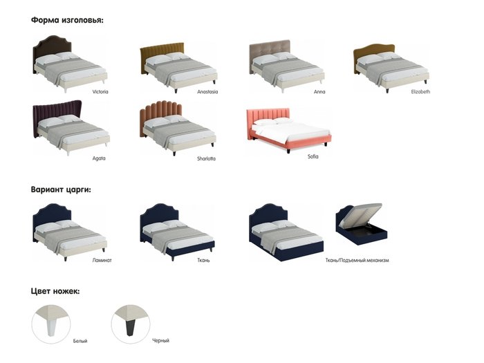 Кровать "Queen Elizabeth" темно-бордовая 160х200 см - лучшие Кровати для спальни в INMYROOM