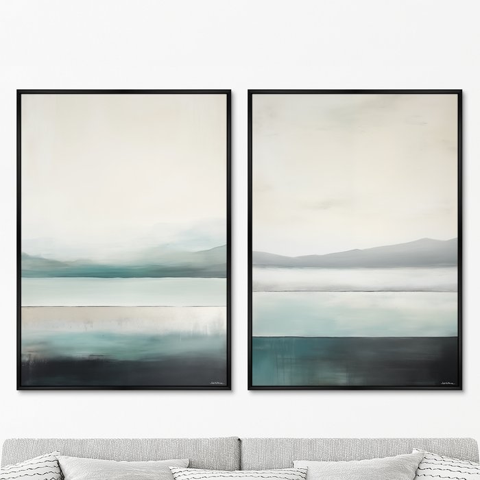 Набор из двух репродукций картин Landscape collection, Aquarium, 2024г. - купить Картины по цене 49998.0