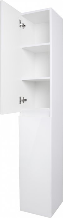Шкаф-пенал Даймонд белого цвета - лучшие Пеналы для ванной комнаты в INMYROOM
