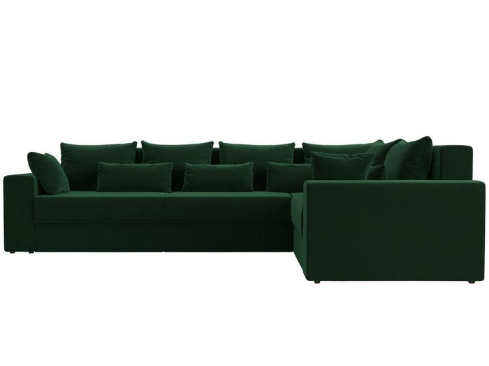 Угловой диван-кровать Майами Long темно-зеленого цвета правый угол - купить Угловые диваны по цене 88999.0
