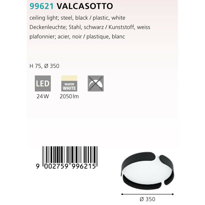 Светильник потолочный Eglo Valcasotto 99621 - купить Подвесные люстры по цене 7590.0 Светильник потолочный Eglo Valcasotto 99621 - купить Подвесные люстры по цене 7590.0