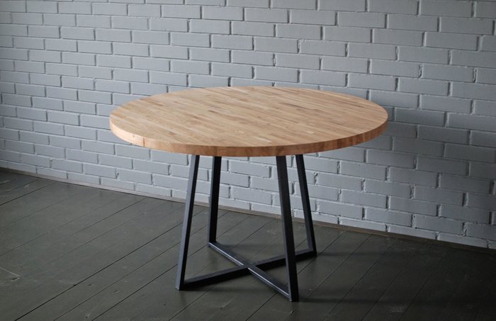 Обеденный стол Oak Round Plus бежевого цвета - купить Обеденные столы по цене 58000.0