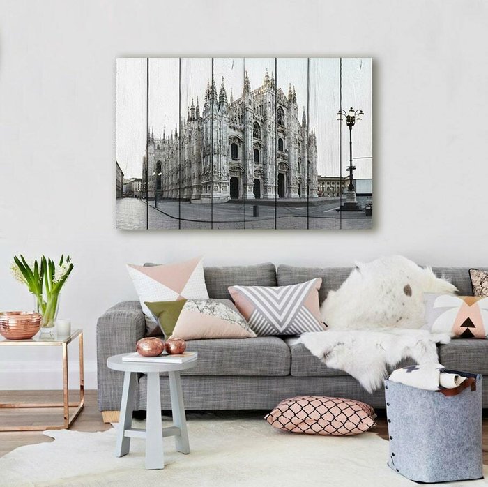 Картина на дереве Собор Милан 40х60 см - купить Картины по цене 6990.0