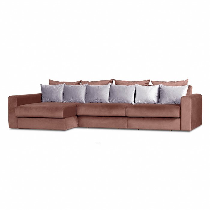 Угловой диван-кровать Мэдисон Лувр красного цвета большой