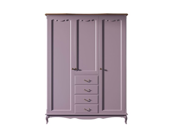 Шкаф для одежды с ящиками Leontina Lavanda фиолетового цвета