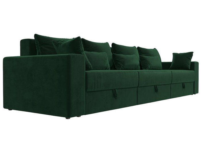 Прямой диван-кровать Мэдисон Long зеленого цвета - лучшие Прямые диваны в INMYROOM