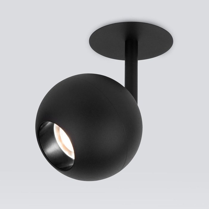 Встраиваемый точечный светодиодный светильник 9926 LED 12W 4200K черный Ball