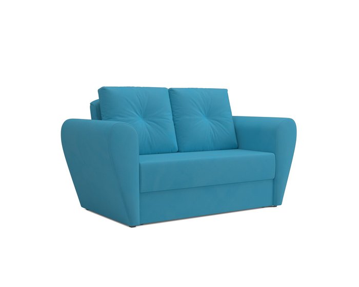 Прямой диван-кровать Квартет светло-синего цвета