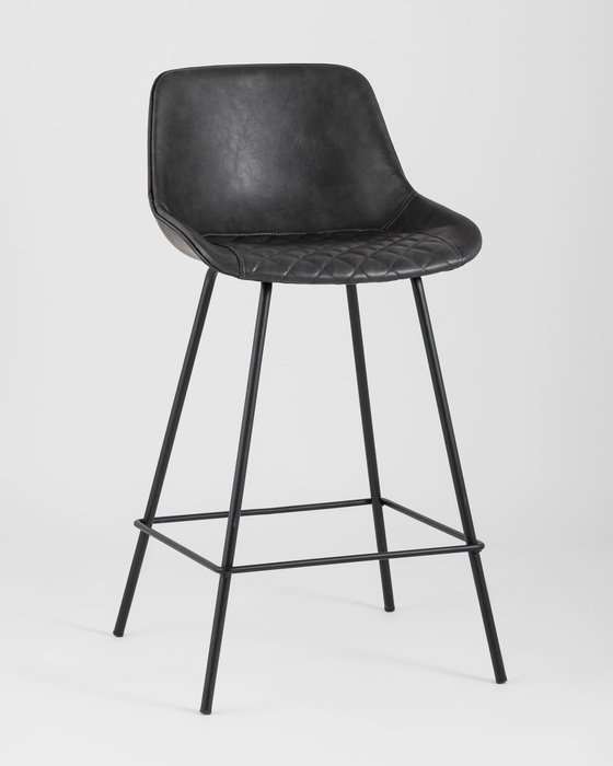 Стул полубарный Texas темно-серого цвета - купить Барные стулья по цене 11990.0