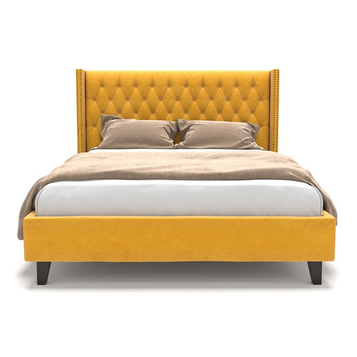 Кровать Stella на ножках желтого цвета 180х200 - купить Кровати для спальни по цене 79400.0