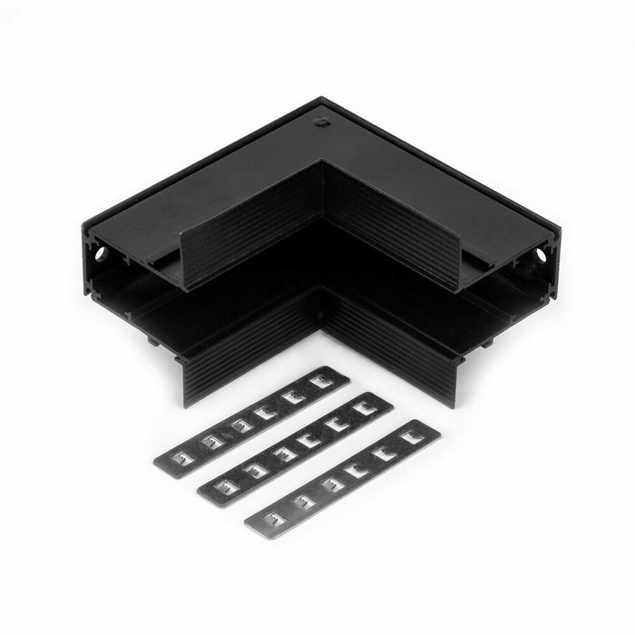 Коннектор угловой внутренний для встраиваемого шинопровода Slim Magnetic черного цвета - купить Соединитель (коннектор) для треков по цене 1140.0
