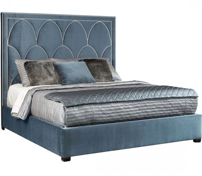 Кровать Petals Queen синего цвета 180х200 - купить Кровати для спальни по цене 138000.0