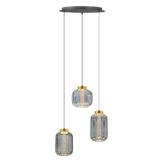 Подвесной светильник PLC-7077-500-3P-GREY (стекло, цвет серый) Подвесной светильник PLC-7077-500-3P-GREY (стекло, цвет серый)