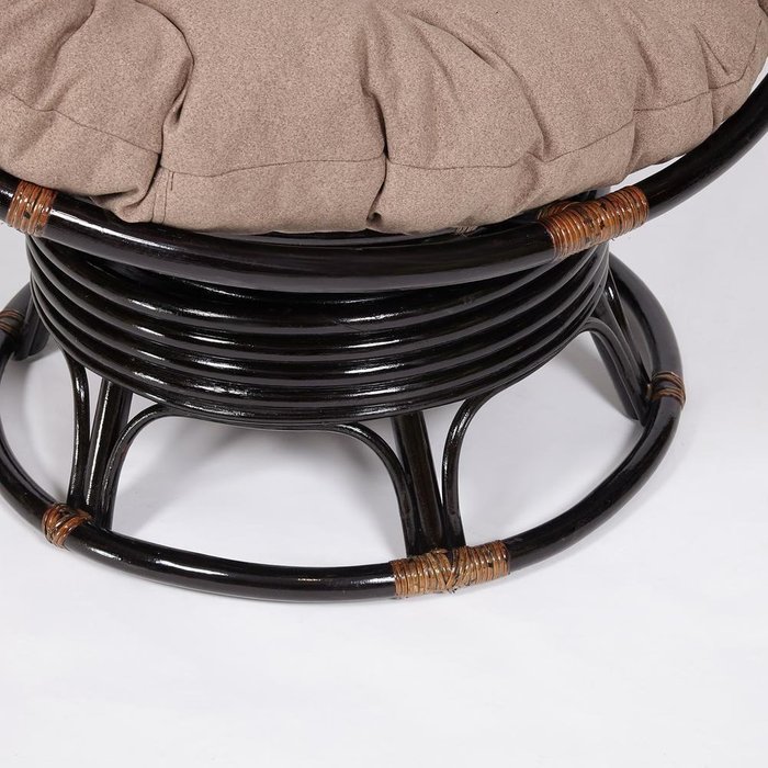 Кресло-качалка Papasan Antique brown черно-коричневого цвета - купить Садовые кресла по цене 30350.0