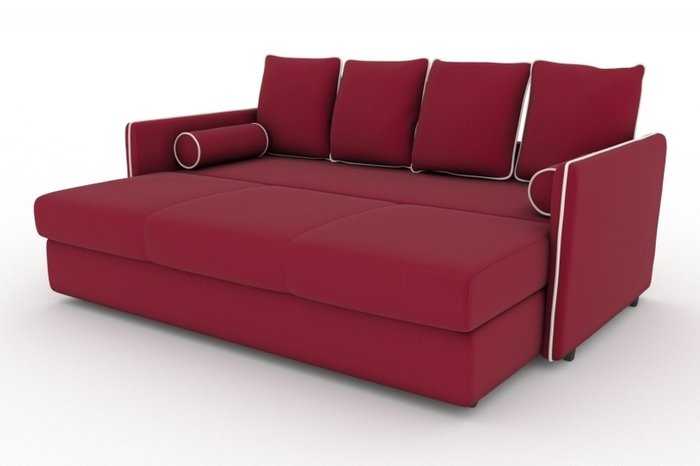 Прямой диван-кровать Cardinal красного цвета - купить Прямые диваны по цене 16000.0
