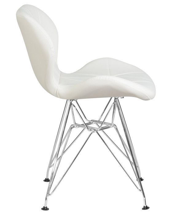 Стул обеденный Butterfly белого цвета на металлических ножках - лучшие Обеденные стулья в INMYROOM