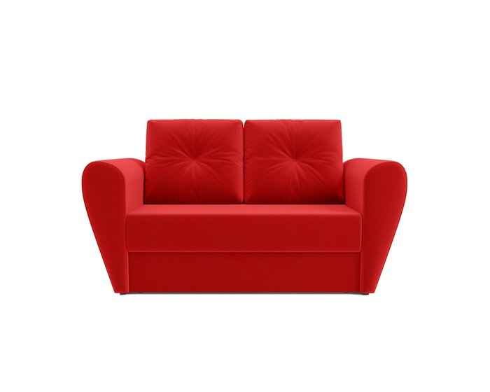 Прямой диван-кровать Квартет красного цвета - купить Прямые диваны по цене 24490.0