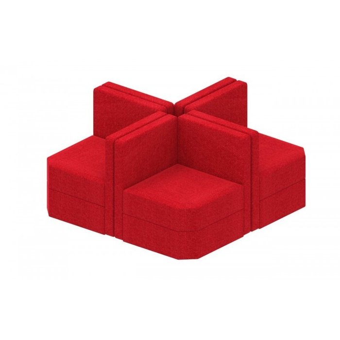 Угловое кресло Норд красного цвета - купить Интерьерные кресла по цене 20000.0