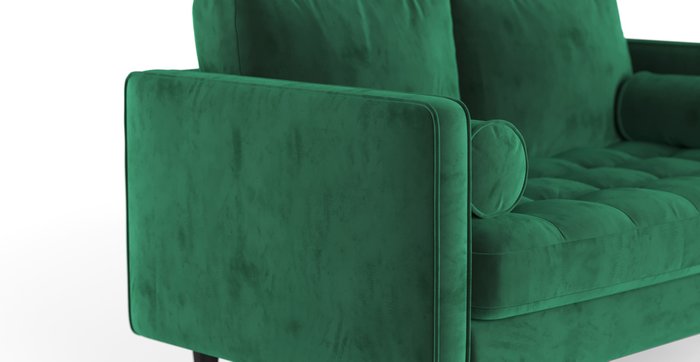 Двухместный диван Scott ST зеленый - купить Прямые диваны по цене 44300.0
