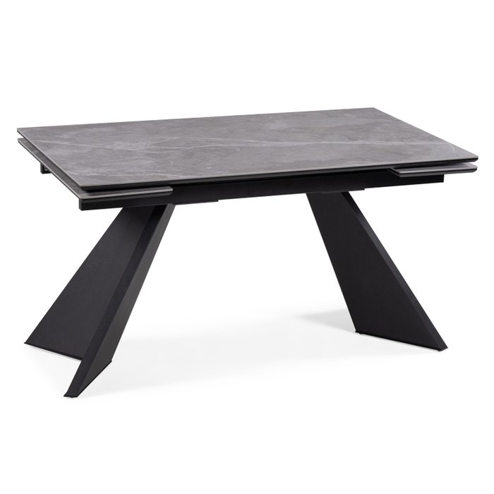 Стол обеденный раскладной Ливи серо-черного цвета - купить Обеденные столы по цене 48790.0