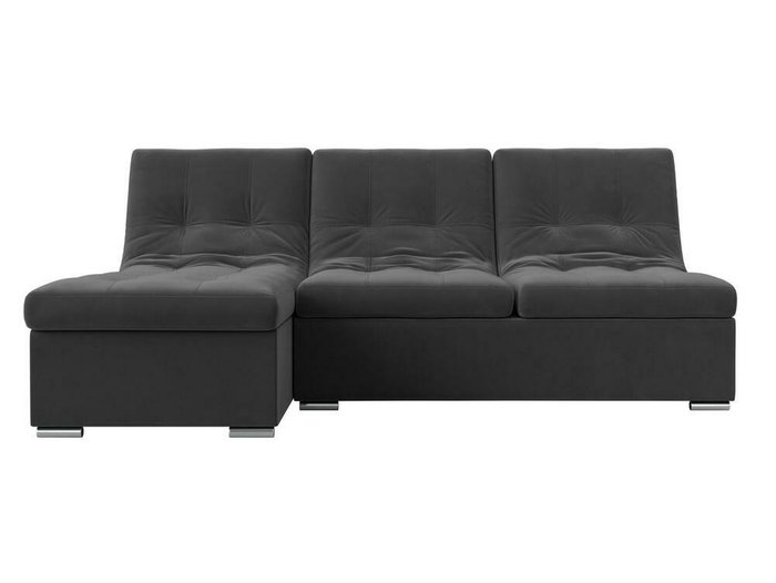 Угловой диван-кровать Релакс серого цвета угол левый - купить Угловые диваны по цене 82999.0