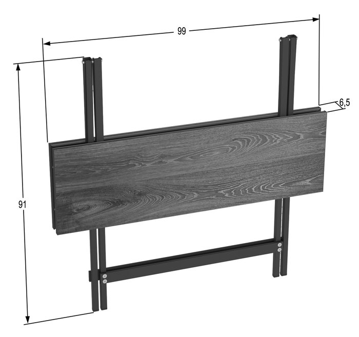 Стол складной дачный Лаундж серого цвета - лучшие Садовые столы в INMYROOM