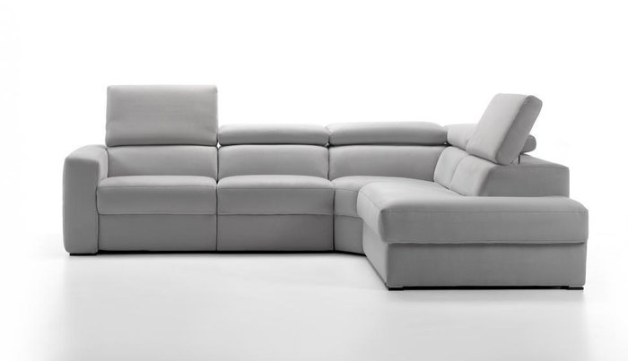 Широкий угловой диван Themis серого цвета - купить Угловые диваны по цене 482972.0