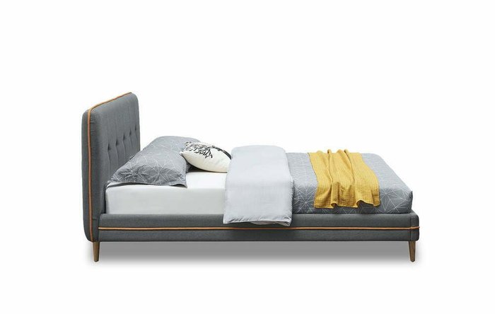 Кровать Madeira 140x200 серо-коричневого цвета - лучшие Кровати для спальни в INMYROOM