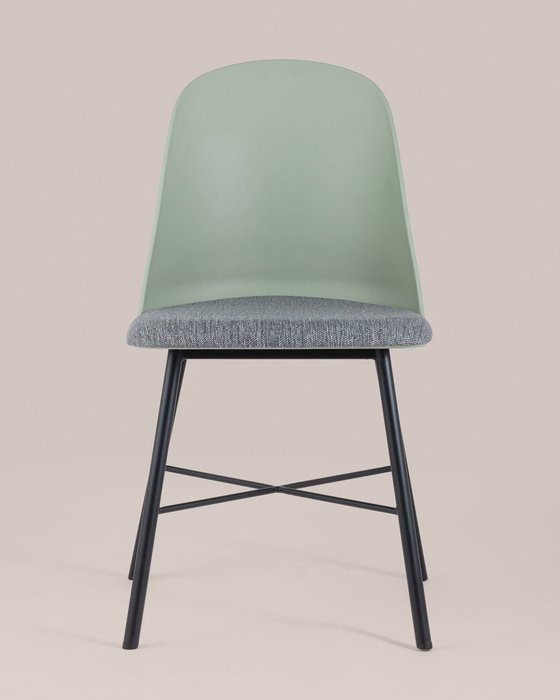 Стул Shell серо-зеленого цвета - лучшие Обеденные стулья в INMYROOM