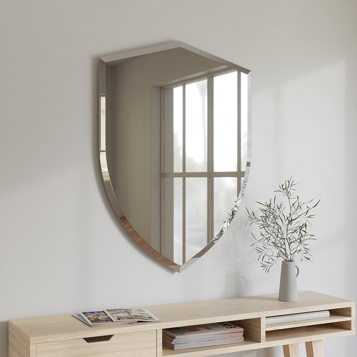 Зеркало настенное Shield в форме щита - лучшие Настенные зеркала в INMYROOM