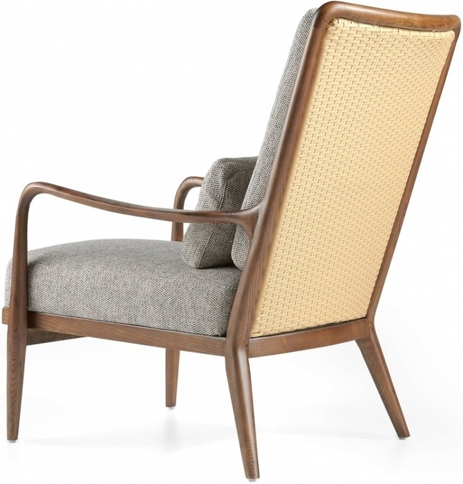 Кресло в обивке из ткани серого цвета - купить Интерьерные кресла по цене 184990.0