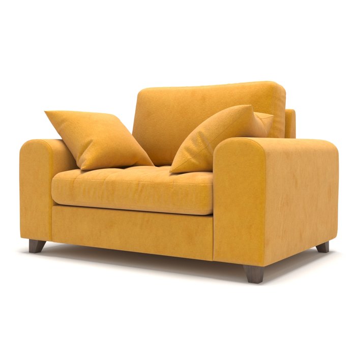 Широкое кресло Vittorio MT желтое