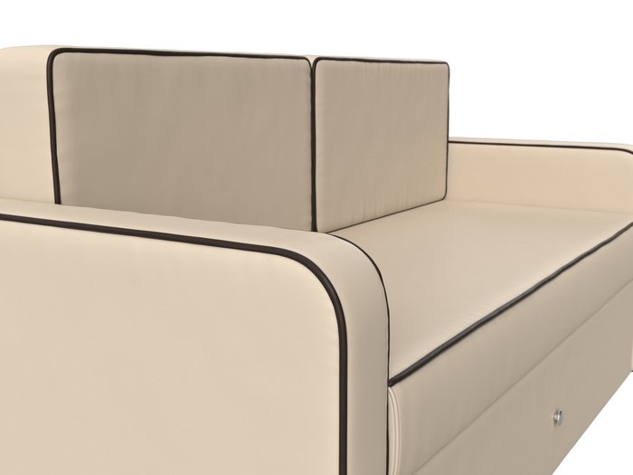 Детский диван-кровать Смарт бежевого цвета (экокожа) - лучшие Прямые диваны в INMYROOM