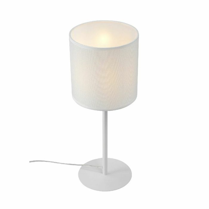 Настольная лампа V3029-0/1L (ткань, цвет белый) - купить Настольные лампы по цене 3578.0