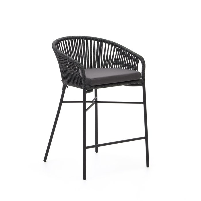 Полубарный стул Yanet черного цвета - купить Барные стулья по цене 37990.0