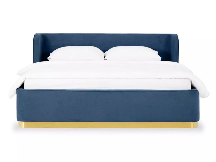 Кровать Vibe 160х200 синего цвета с подъемным механизмом